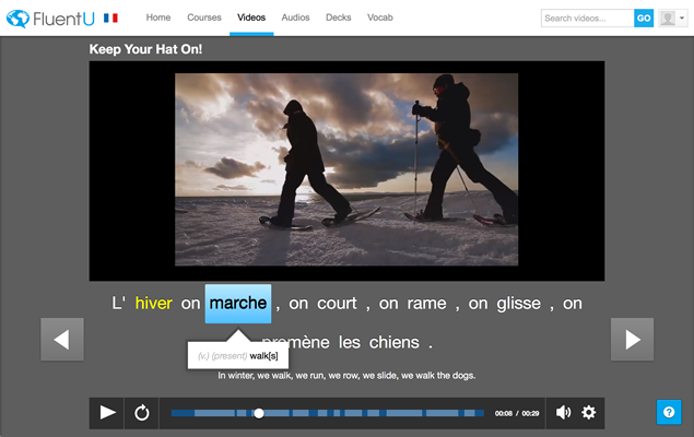 FluentU Video Player
