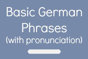 Basic German Phrases