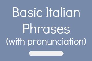 Basic Italian Phrases